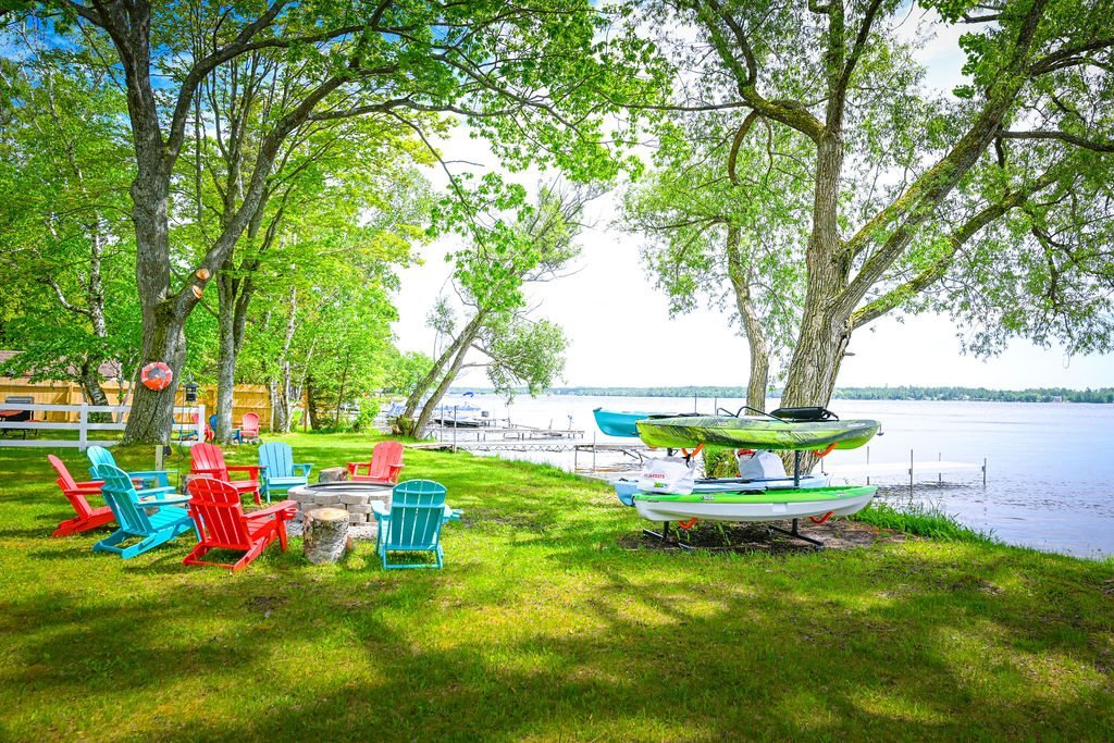 Colorful waterfront chairs